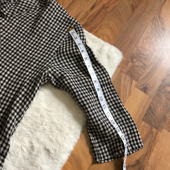 South street linen gingham midi dress 100% linen size 0 (US 6/8) - Picture 6 of 10